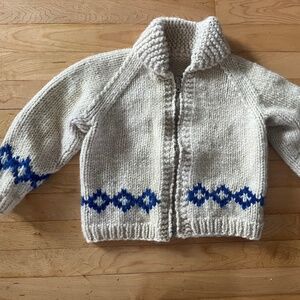 Vintage kids wool cardigan